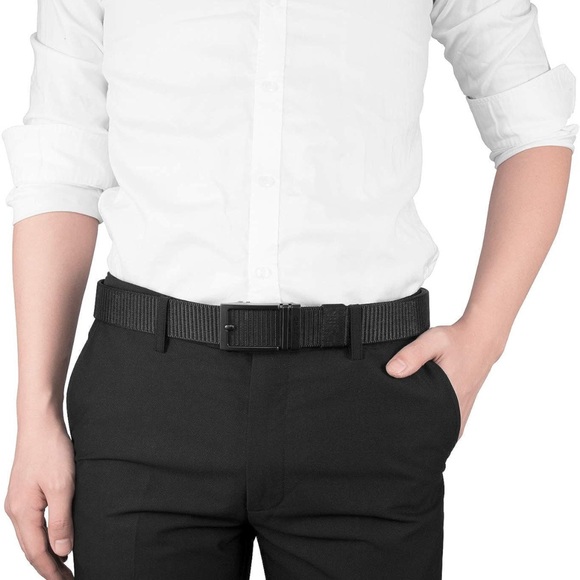 Ratchet Belt for Men, Nylon Web Tactical Belt with Automatic Slide Buckle - Picture 6 of 6